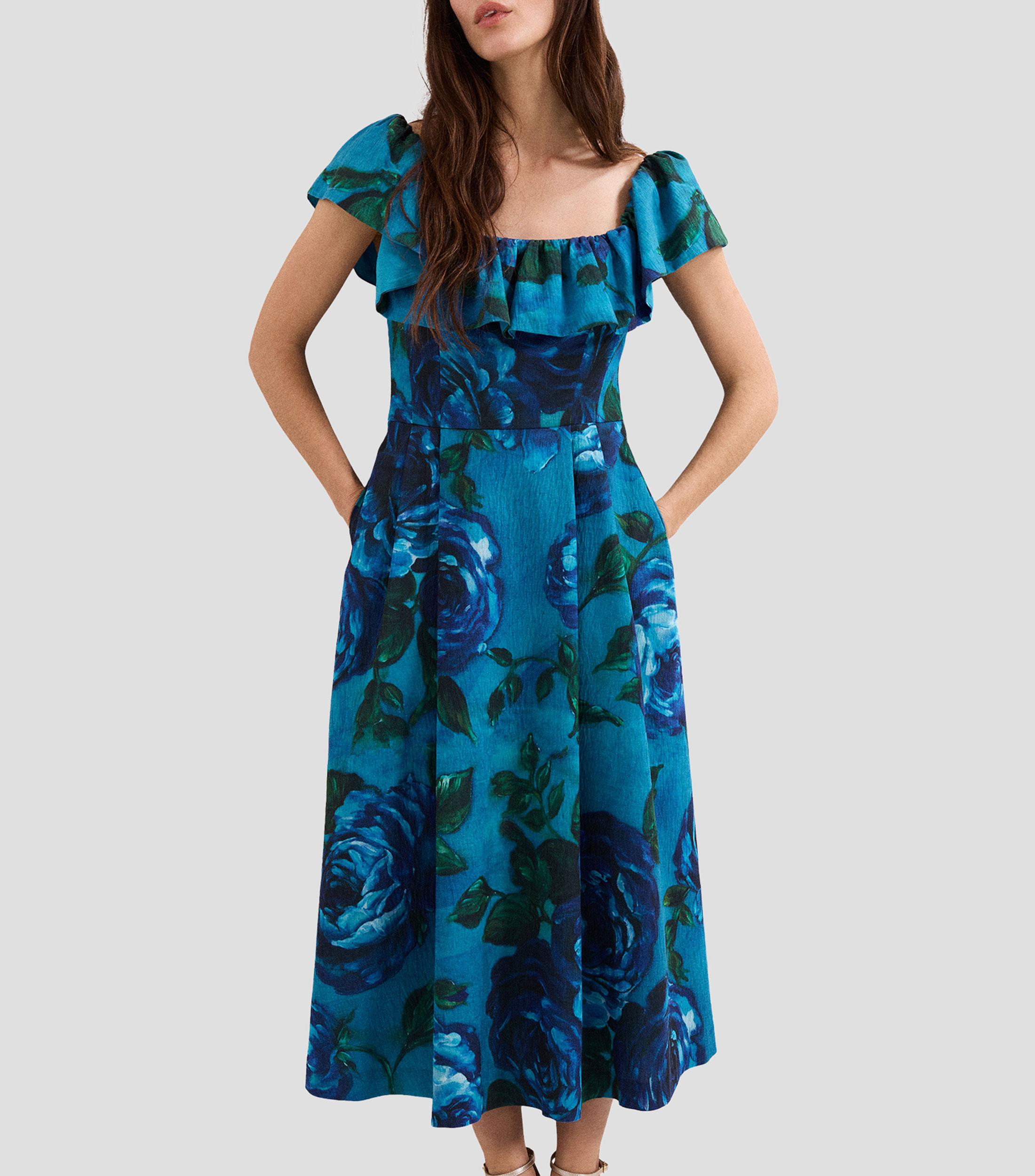 Vestido midi estampado Brianne Mujer